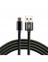 Kabel przewód pleciony USB - USB-C / Typ-C everActive CBB-0.3CB 30cm z obsługą szybkiego ładowania do 3A czarny