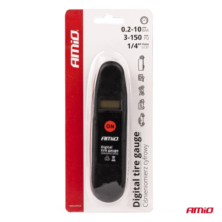 Ciśnieniomierz cyfrowy 10 bar, 3-150 PSI
