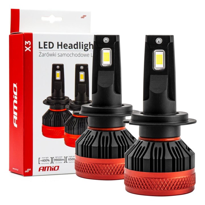 Żarówki samochodowe LED X3 Series AMiO H7