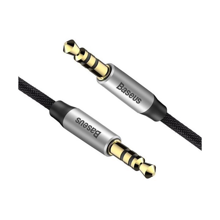 Kabel przewód audio AUX wtyk - wtyk jack 3.5 mm stereo Baseus CAM30-BS1 100cm