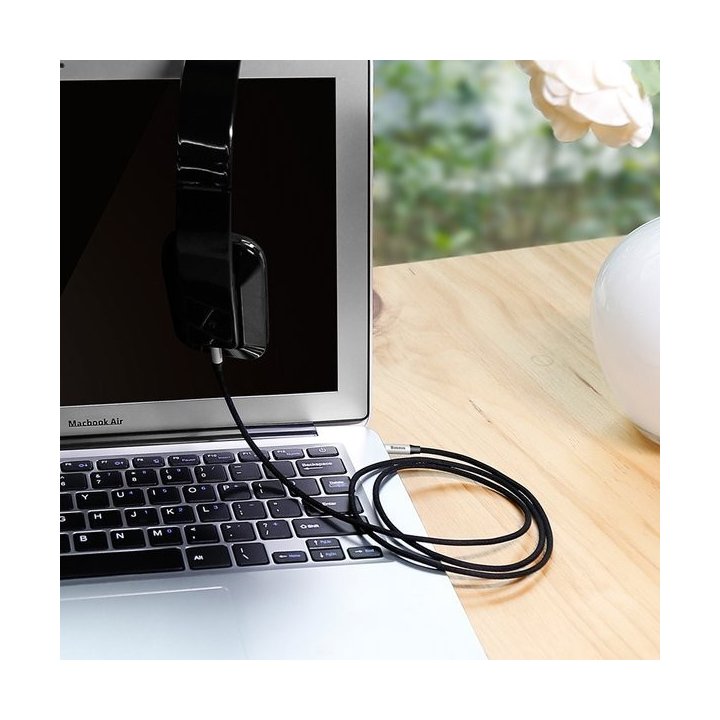 Kabel przewód audio AUX wtyk - wtyk jack 3.5 mm stereo Baseus CAM30-BS1 100cm