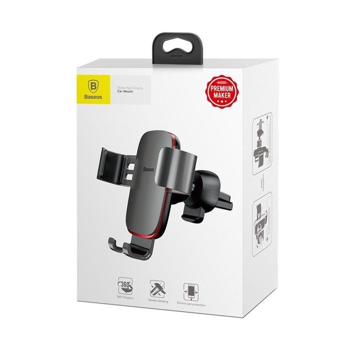 Baseus samochodowy uchwyt grawitacyjny na telefon do kratki Metal Age SUYL-D0G