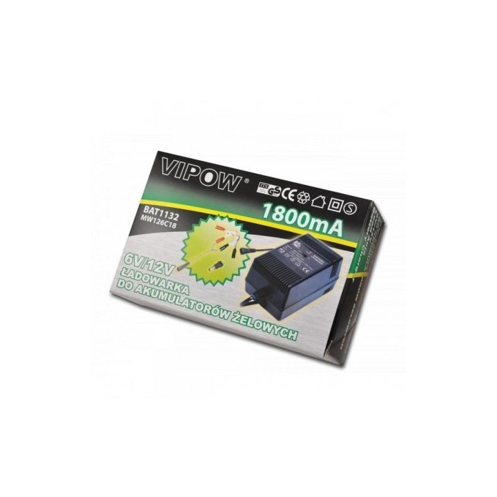 Ładowarka do akumulatorów żelowych 6V/12V (1800mA)