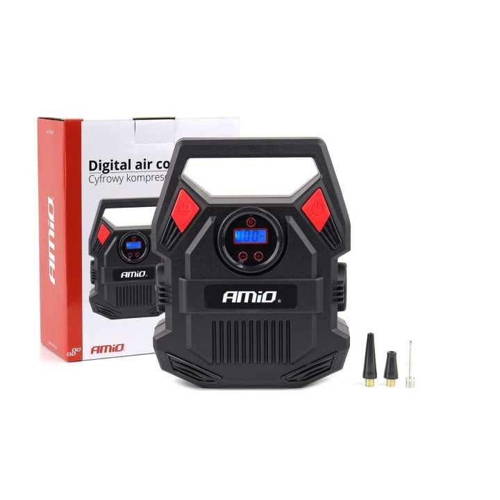 Kompresor samochodowy cyfrowy z LED 12V ACOMP-17
