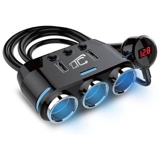Rozdzielacz Gniazda Zapalniczki 12-24V USB 3,1A