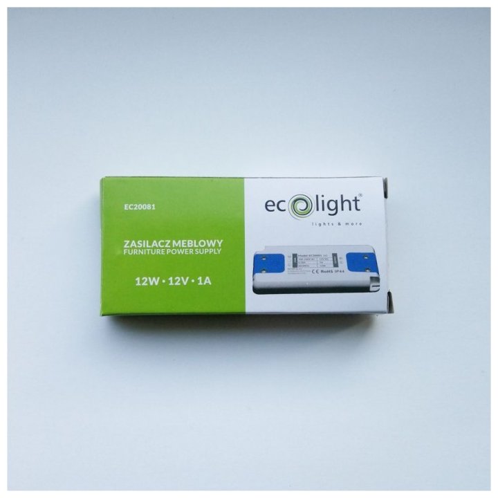 Zasilacz meblowy 12W 12V IP44 98x47x12