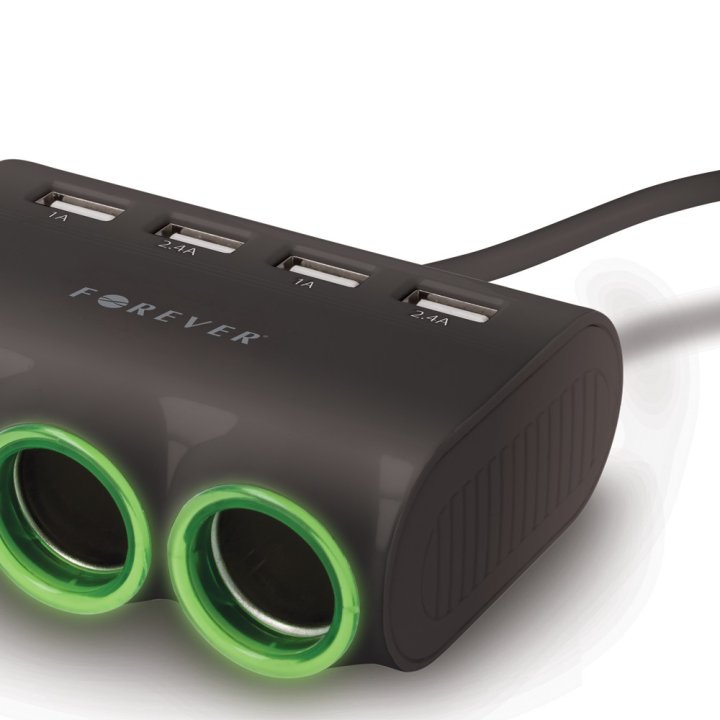 Rozdzielacz gniazda Forever + 4xUSB