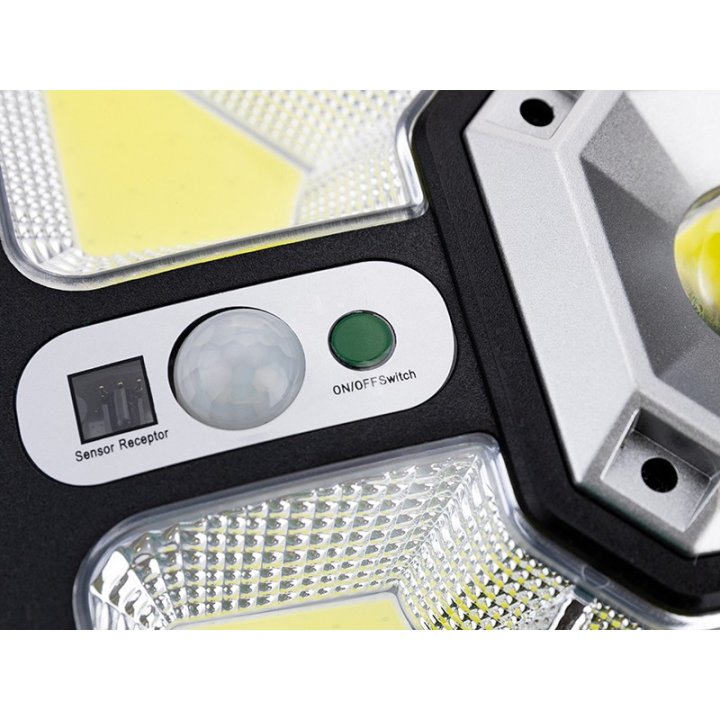 Lampa uliczna solarna z przewodem 5m 9COB z pilotem