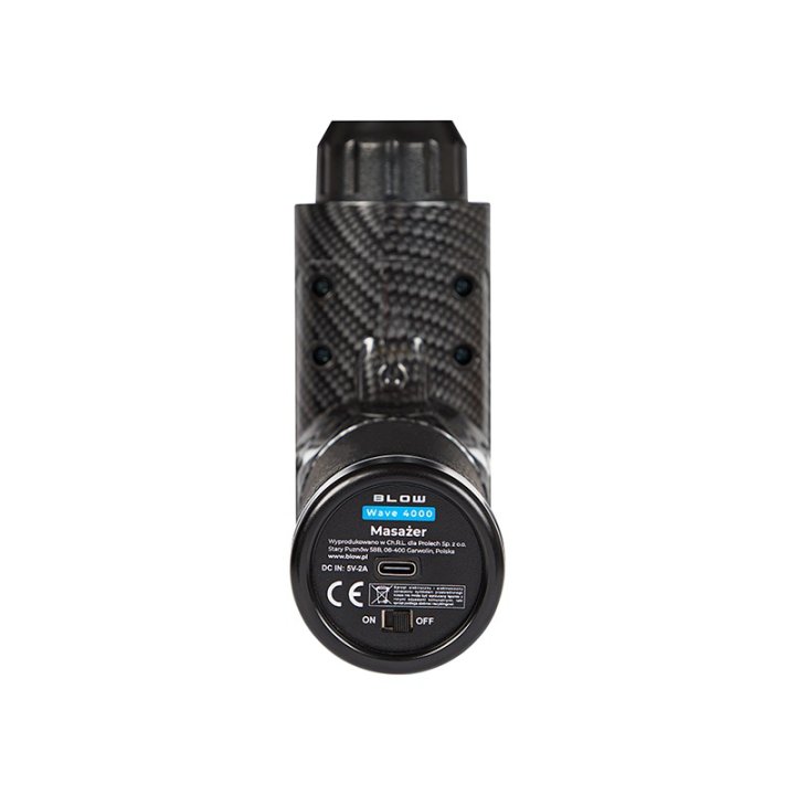 Pistolet do masażu masażer BLOW Wave 4000 + 10 końcówek + walizka