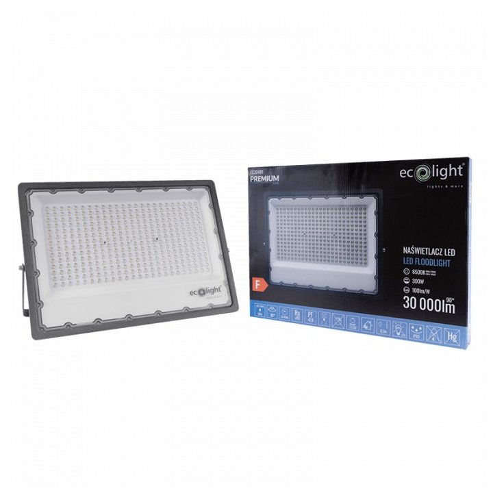 NAŚWIETLACZ PREMIUM 300W 30000lm 6500K IP65 NEW