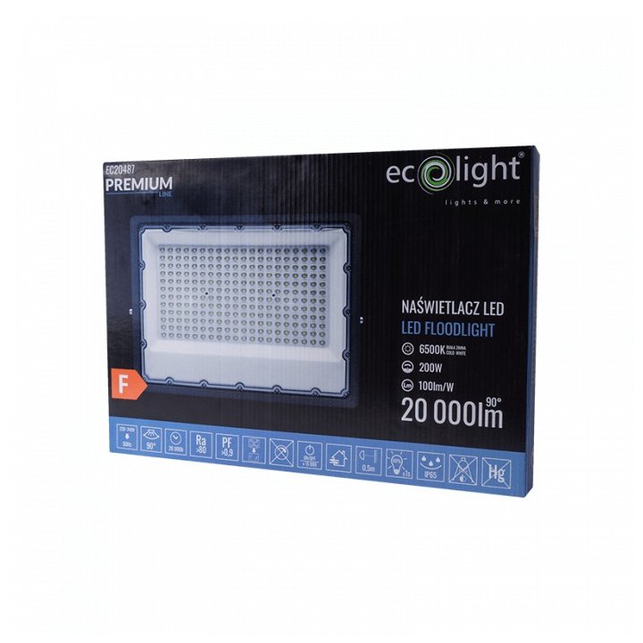 NAŚWIETLACZ PREMIUM 200W 20000lm 6500K IP65 NEW