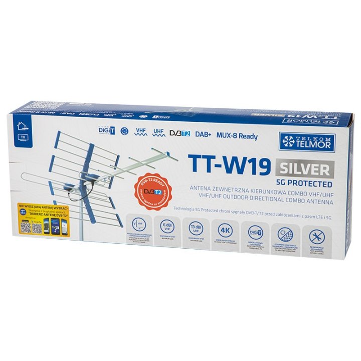 Antena TV TT W19 SILVER COMBO 5G TELMOR