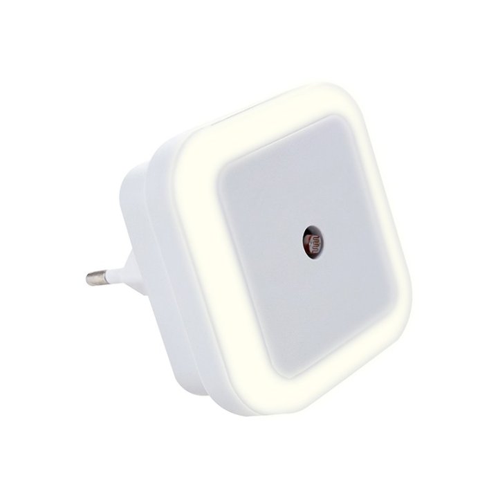 Lampka nocna LED z czujnikiem zmierzchu 1W kwadratowa