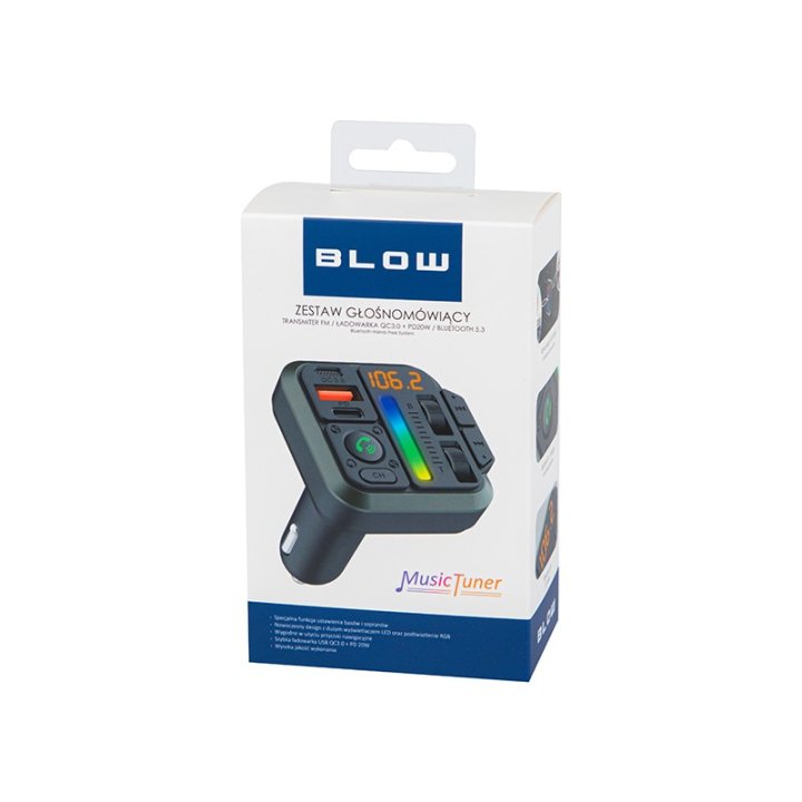 Transmiter FM BLOW Bluetooth+QC3.0+PD20W