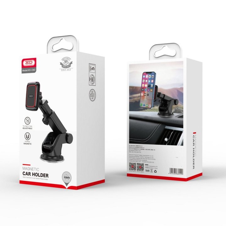 XO uchwyt samochodowy C83 magnetyczny czarny z przyssawką