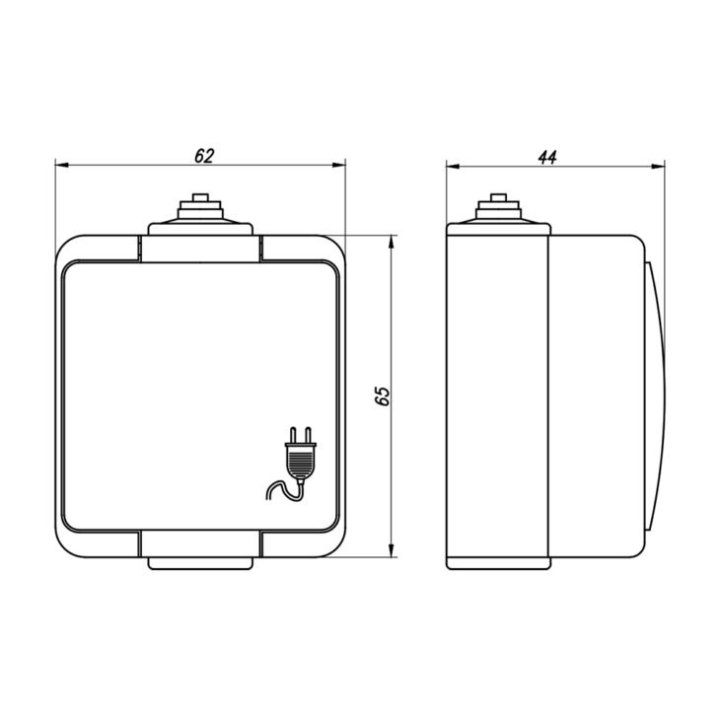 Łącznik podwójny n/t WNT-2S biały świecznikowy