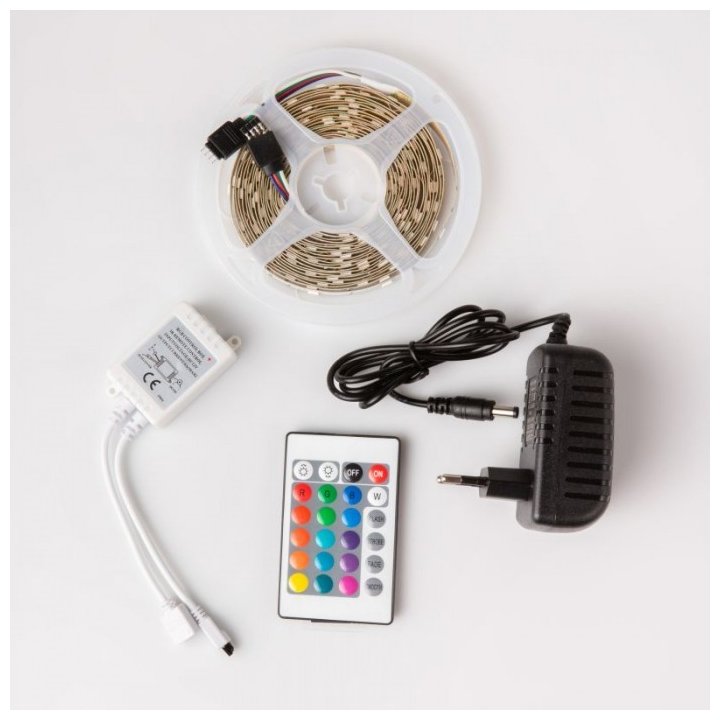 TAŚMA LED ZESTAW 7.2W/m 60LED/m RGB IP20 /5m/