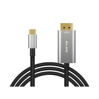 Przyłącze DISPLAY PORT - USB-C 2m plecionka