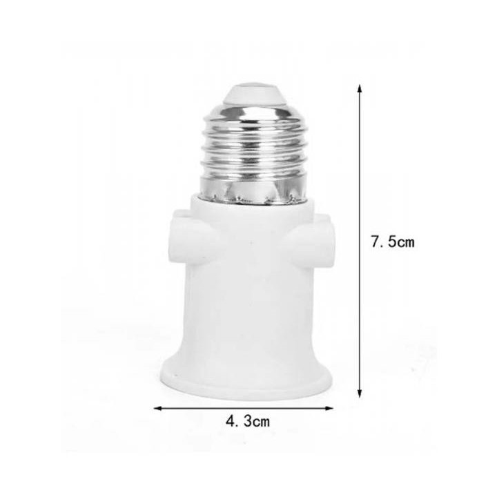 Adapter rozgałęźnik żarówki E27 (złodziejka) biała HQ