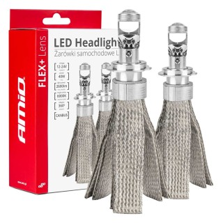 Żarówki samochodowe LED seria FLEX+ H7 H18 soczewka 12V 24V 6000K Canbus