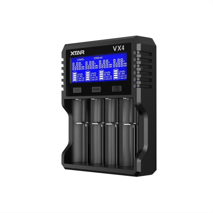 Ładowarka do akumulatorów Li-ion 1,5V / 3,6 / 3,7V / Li-FePO4 / Ni-MH XTAR VX4