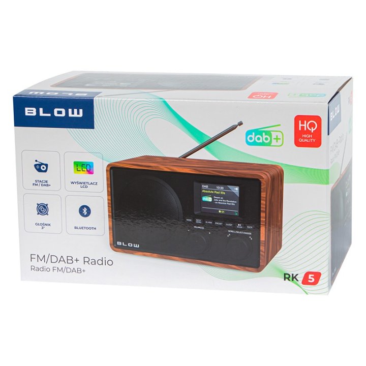 Radio kuchenne FM/DAB+ BLOW RK5 BT czarne
