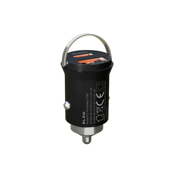 Ładowarka samochodowa gn.USB+USB-C G50D