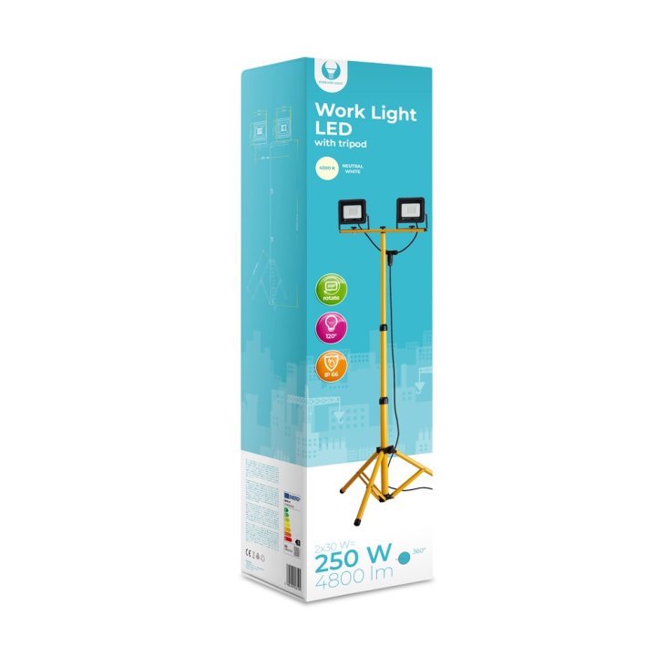 Naświetlacz LED na statywie 2x30W 4500K Forever Light Forever Light