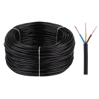 Kabel elektryczny OMY 3x1,5 300/300V czarny