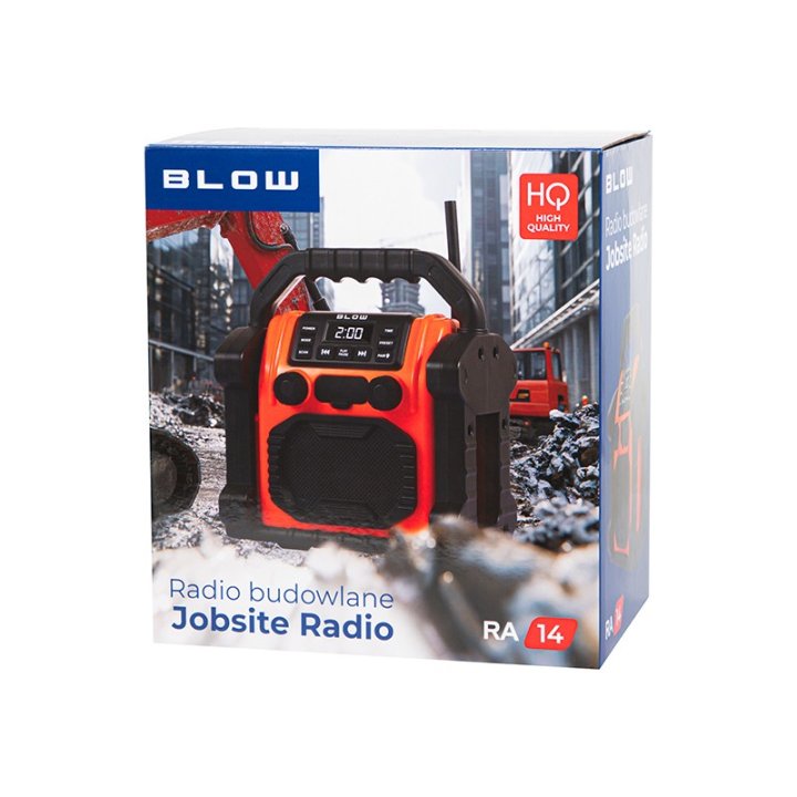 Radio przenośne analogowe AM/FM BLOW RA14 budowlane