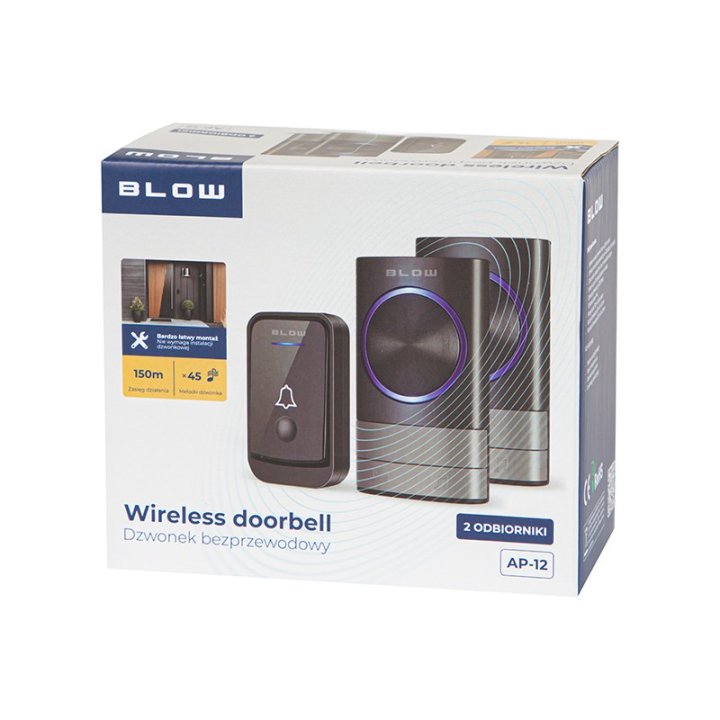 Dzwonek bezprzewodowy AP-12 dwa odbiorniki
