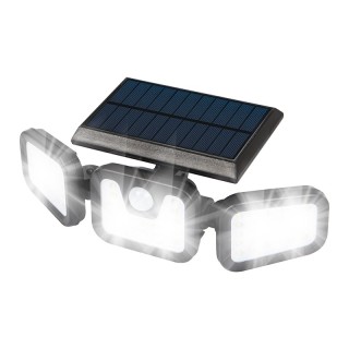 Lampa uliczna solarna 3 reflektory + czujnik