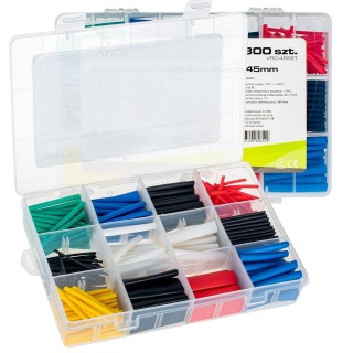 Rurki termokurczliwe 300 szt. 45mm 1-13mm VRC-45SET Vayox