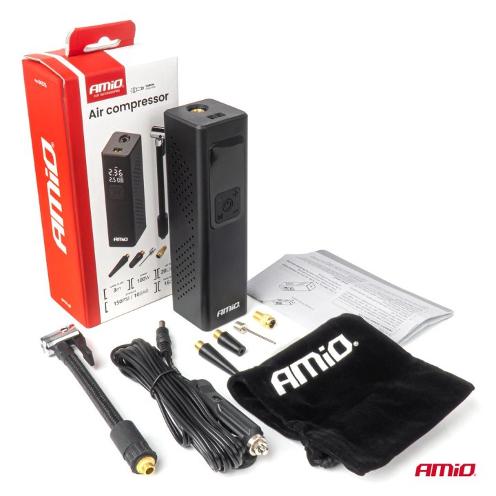 Kompresor samochodowy z wyświetlaczem LED 12V 100W