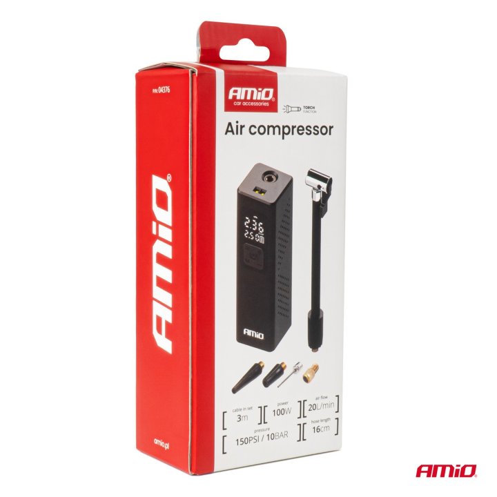 Kompresor samochodowy z wyświetlaczem LED 12V 100W