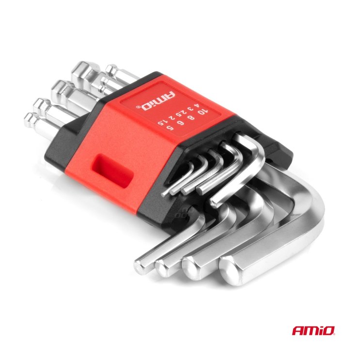 Klucze IMBUS krótkie imbusy zestaw CRV 9 szt.