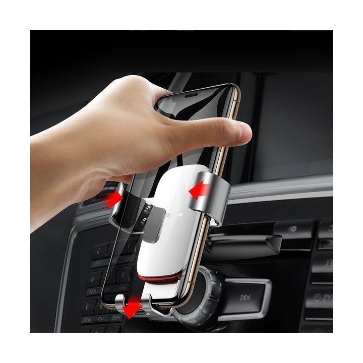 Baseus uchwyt samochodowy Metal Age grawitacyjny do gniazda CD czarny