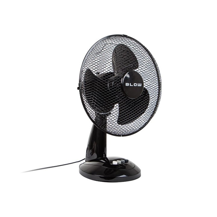 MOCNY WENTYLATOR CICHY WIATRAK BIURKOWY OBROTOWY 3 TRYBY OSCYLACJA 40W 30CM