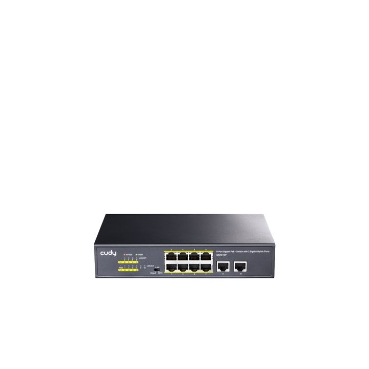 Switch 24x PoE 2x Uplink 300W do kamer IP 250m VLAN SFP FS1026PS1