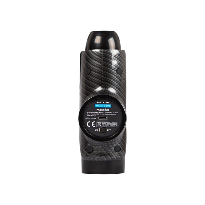 Pistolet do masażu masażer BLOW Wave 5000 + 10 końcówek + walizka