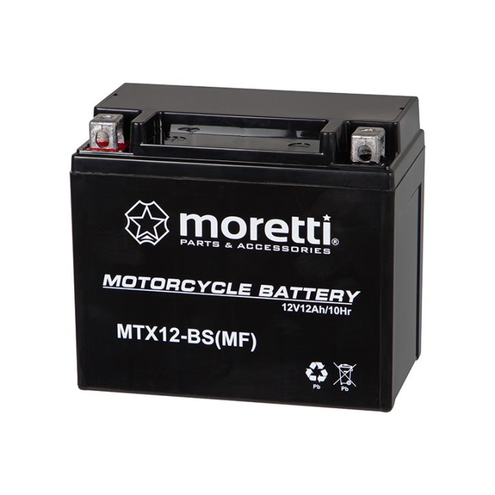 Akumulator motocyklowy 12V 12Ah MTX12-BS MORETTI