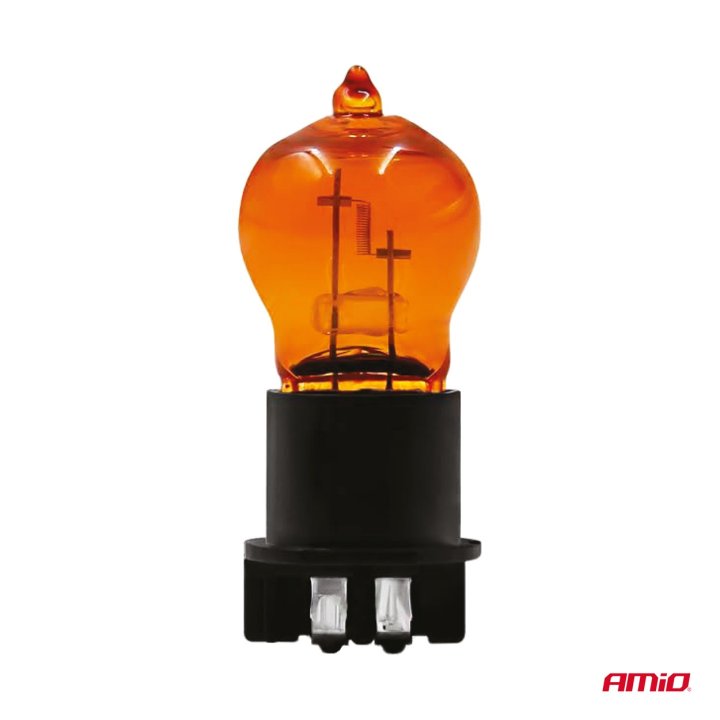 Żarówka halogenowa PWY24W WP3.3x14.5-4 Amber 12V 24W AMIO-04410
