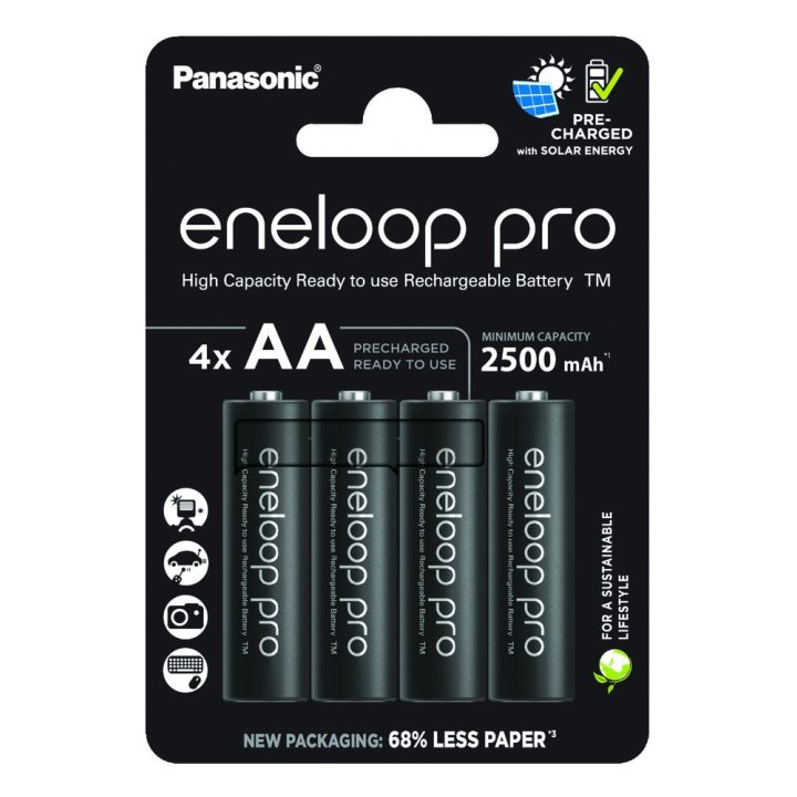 Akumulatorki R6 / AA Panasonic Eneloop PRO NEW 2500mAh BK-3HCDE/4BE - 4 sztuki (blister)