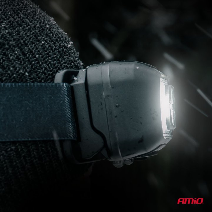 Latarka czołowa akumulatorowa z czujnikiem ruchu XPG+COB 1800mAh (BATT)