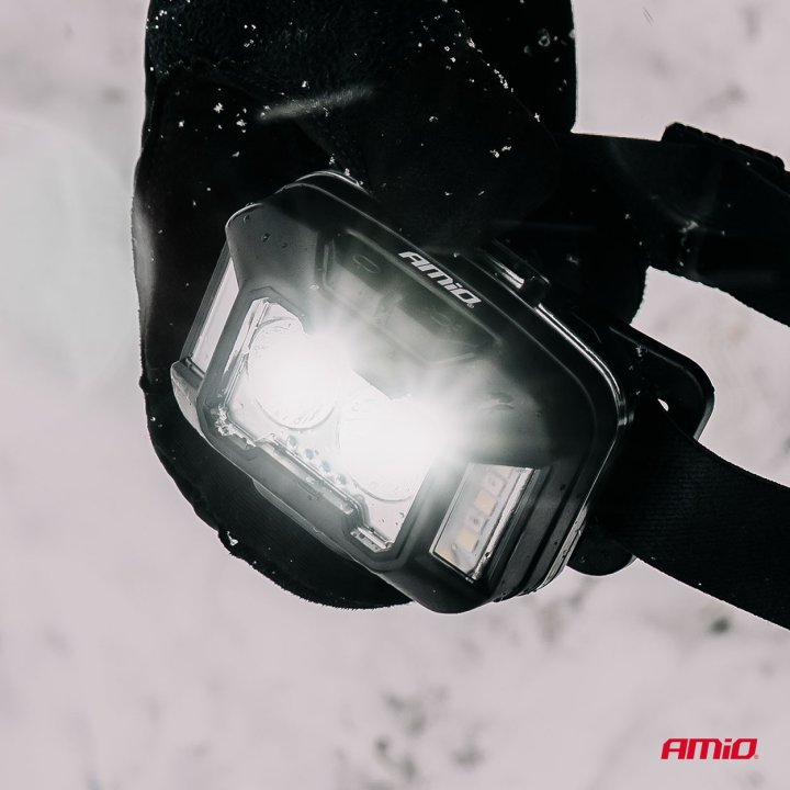 Latarka czołowa akumulatorowa 2xXPG+10SMD 1800mAh SUPER BRIGHT (BATT)