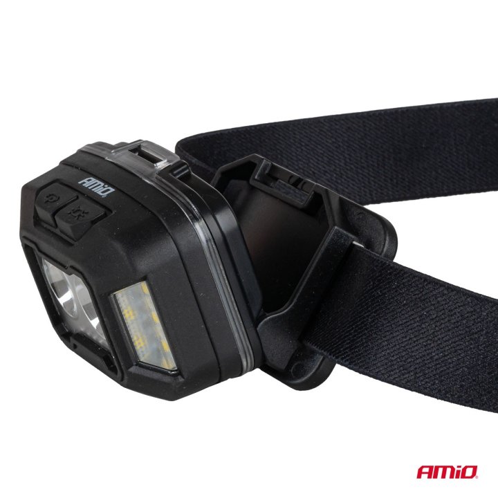 Latarka czołowa akumulatorowa 2xXPG+10SMD 1800mAh SUPER BRIGHT (BATT)