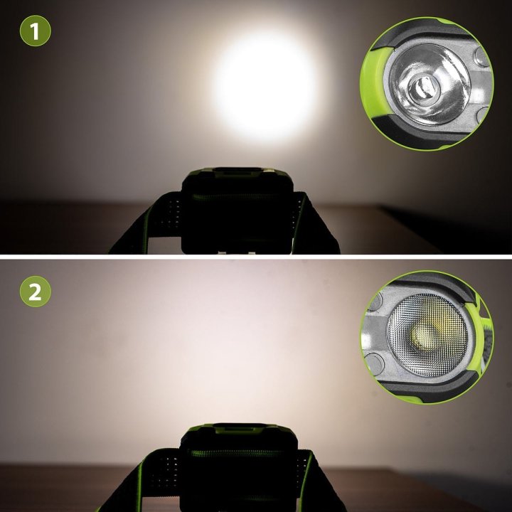 Latarka czołowa 600lm IP44 TwinBeam Pro Series VA0361 Vayox