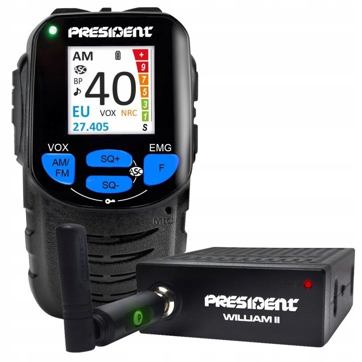 President William II ASC CB radio z bezprzewodowym mikrofonem