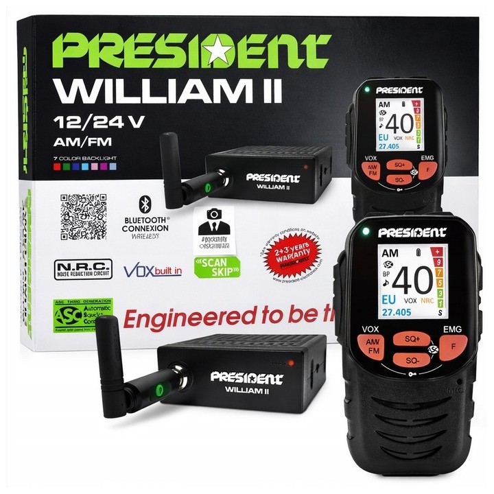 President William II ASC CB radio z bezprzewodowym mikrofonem
