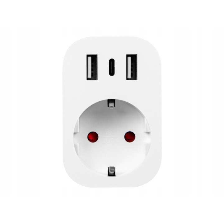 Inteligentne gniazdko sterowane WiFi TUYA 2x USB+